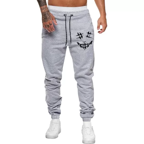 WDIRARA Men's Cartoon Bear Print Drawstring Waist Sweatpants with Pocket