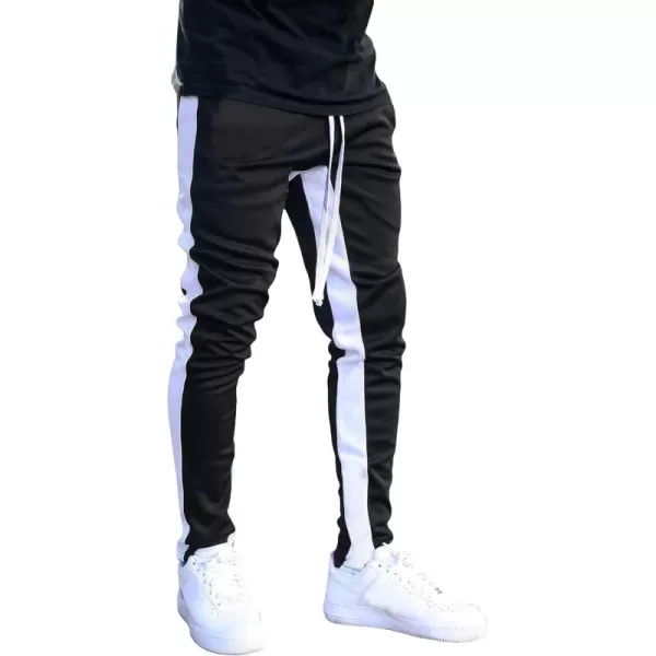WDIRARA Men's Cartoon Bear Print Drawstring Waist Sweatpants with Pocket