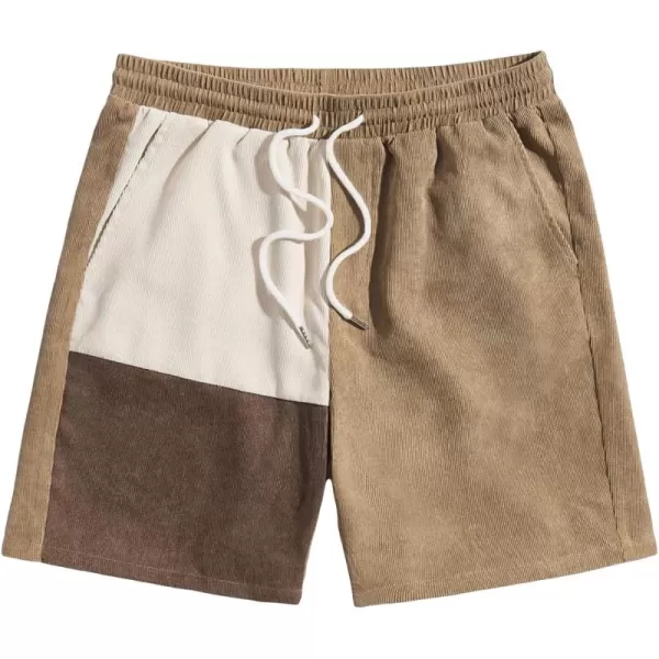 WDIRARA Men's Color Block Drawstring Waist Summer Workout Shorts with Pockets