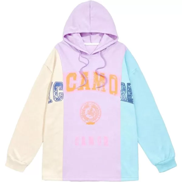 WDIRARA Men's Floral Graphic Print Drawstring Pocket Hoodie Sweatshirt