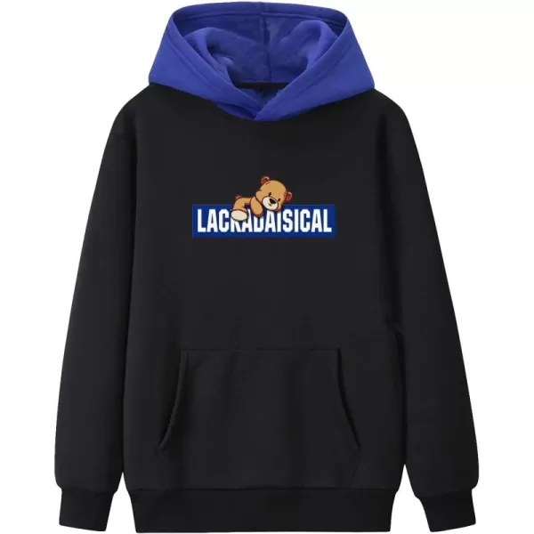 WDIRARA Men's Floral Graphic Print Drawstring Pocket Hoodie Sweatshirt