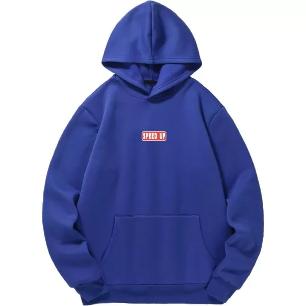 WDIRARA Men's Floral Graphic Print Drawstring Pocket Hoodie Sweatshirt