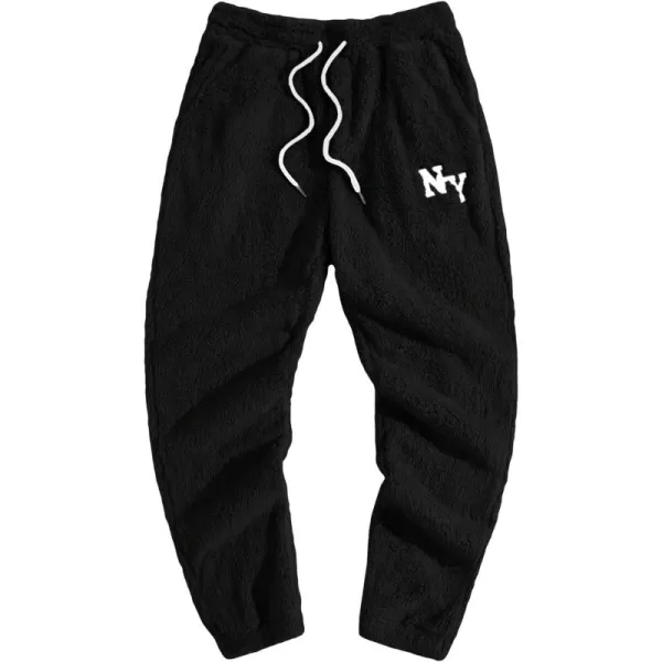 WDIRARA Men's Floral Letter Graphic Print Drawstring Waist Tie Front Sweatpants