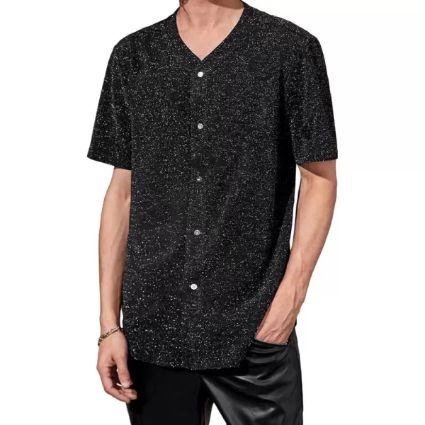 WDIRARA Men's Floral Mesh Tee Top Sheer Round Neck Short Sleeve T Shirts