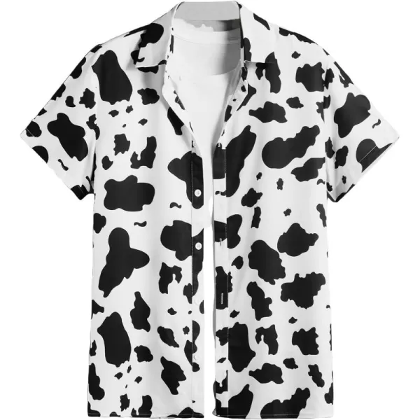 WDIRARA Men's Hawaiian Floral Print Button Front Shirts Short Sleeve Beach Tops