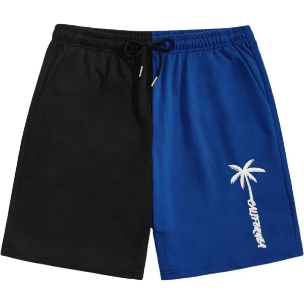 WDIRARA Men's Letter Graphic Print Drawstring Waist Active Track Shorts
