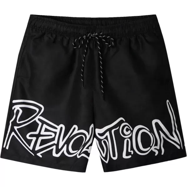 WDIRARA Men's Letter Graphic Tie Dye Drawstring Waist Workout Shorts with Pockets