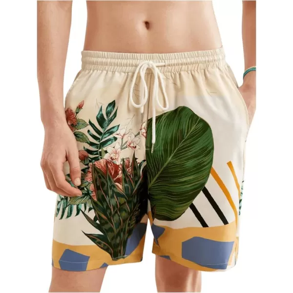 WDIRARA Men's Letter Graphic Tie Dye Drawstring Waist Workout Shorts with Pockets