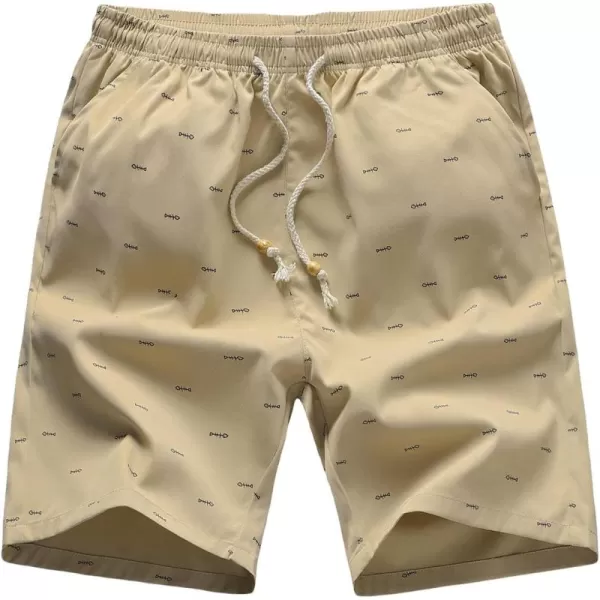 WDIRARA Men's Lightning Graphic Print Drawstring Casual Summer Beach Shorts