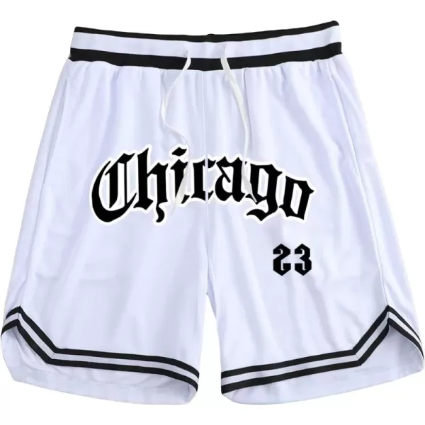 WDIRARA Men's Lightning Graphic Print Drawstring Casual Summer Beach Shorts
