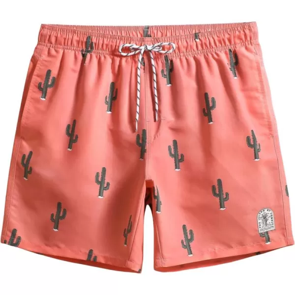 WDIRARA Men's Plant Print Patch Drawstring Waist Summer Beach Hawaii Swim Trunks Shorts