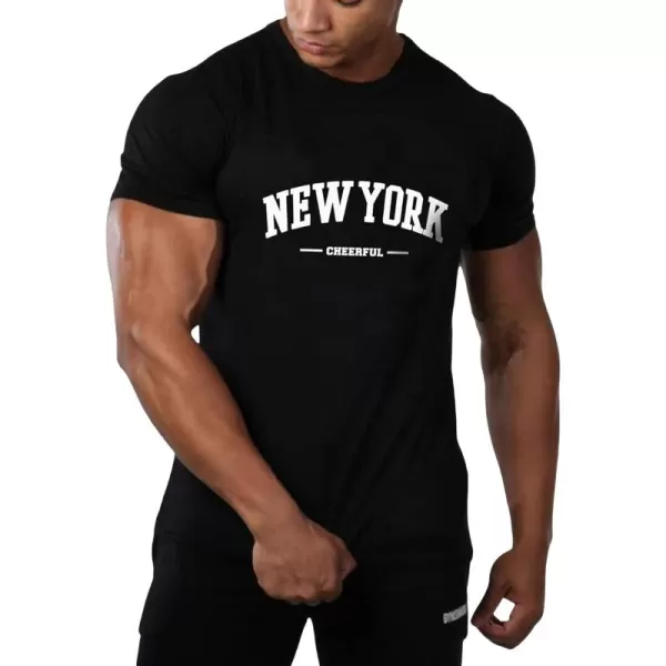 WDIRARA Men's Two Tone Cartoon Graphic Print Short Sleeve T Shirt Round Neck Tee