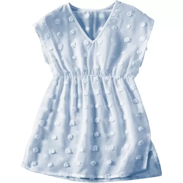 WDIRARA Toddler Girl's Swimwear Sheer V Neck Sleeveless Chiffon Cover Up Beach Dress