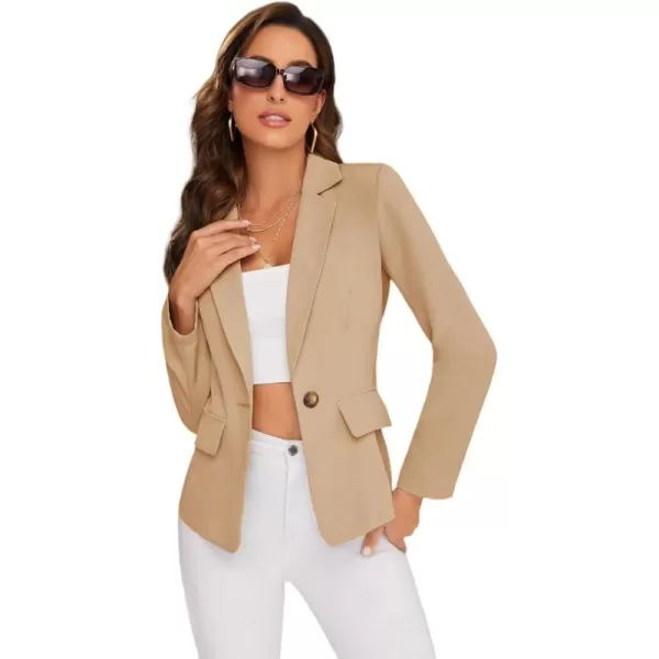 WDIRARA Women's Casual Long Sleeve Blazer Lapel Business Work Dress Jackets
