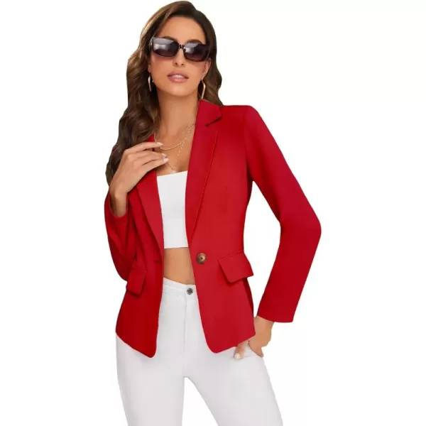 WDIRARA Women's Casual Long Sleeve Blazer Lapel Business Work Dress Jackets