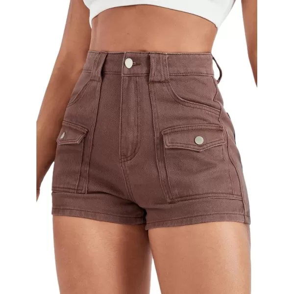 WDIRARA Women's High Waisted Raw Hem Distressed Ripped Casual Denim Shorts