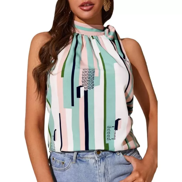 WDIRARA Women's Leopard Print Halter Top Shirt Casual Button Sleeveless Vest