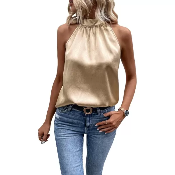 WDIRARA Women's Leopard Print Halter Top Shirt Casual Button Sleeveless Vest