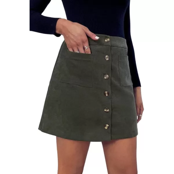WDIRARA Women's Mid Waist Above Knee Casual Plaid Mini Skirt