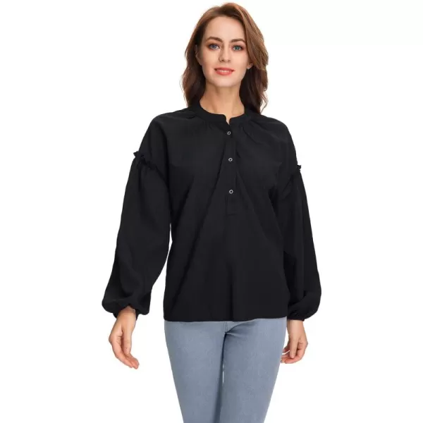 WDIRARA Women's Mock Neck Long Sleeve Crop Sweater Casual Rib Knit Top