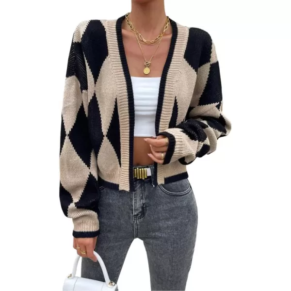 WDIRARA Women's Open Front Drop Shoulder Open Front Long Sleeve Duster Casual Cardigan