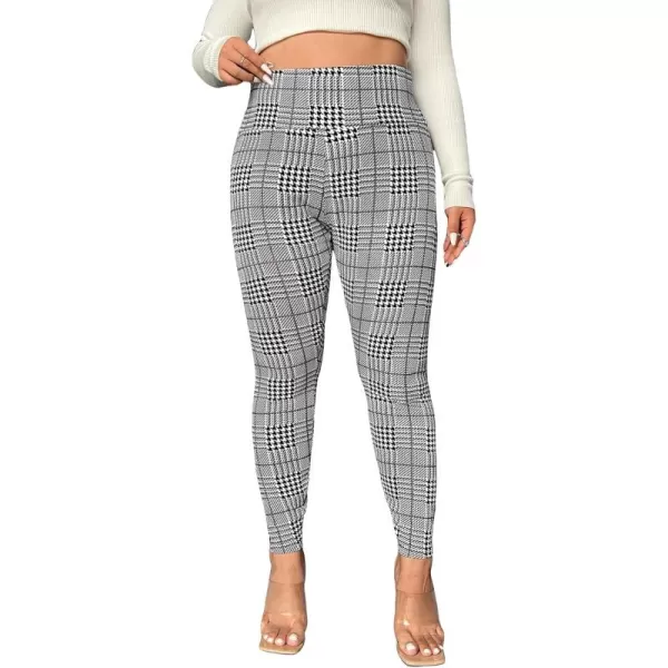 WDIRARA Women's Plus Size Camo Print Tie Front Stretch Skinny Long Pants