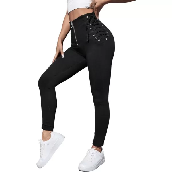 WDIRARA Women's Ripped Detail Boyfriend Loose Jeans Casual Tapered Long Denim Pants
