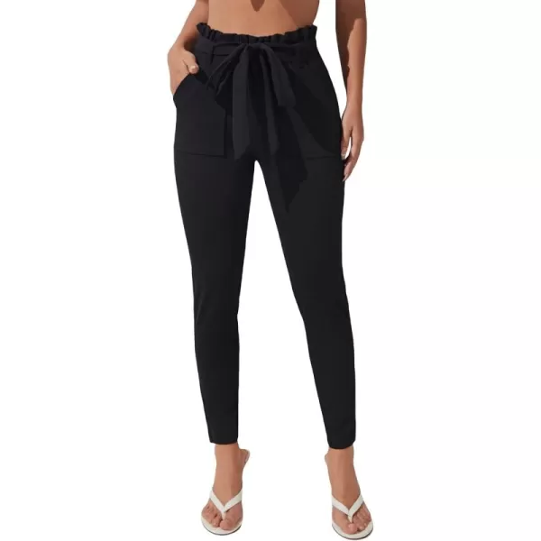 WDIRARA Women's Stretchy Plaid Print Pants Soft Skinny Regular Fashion Leggings