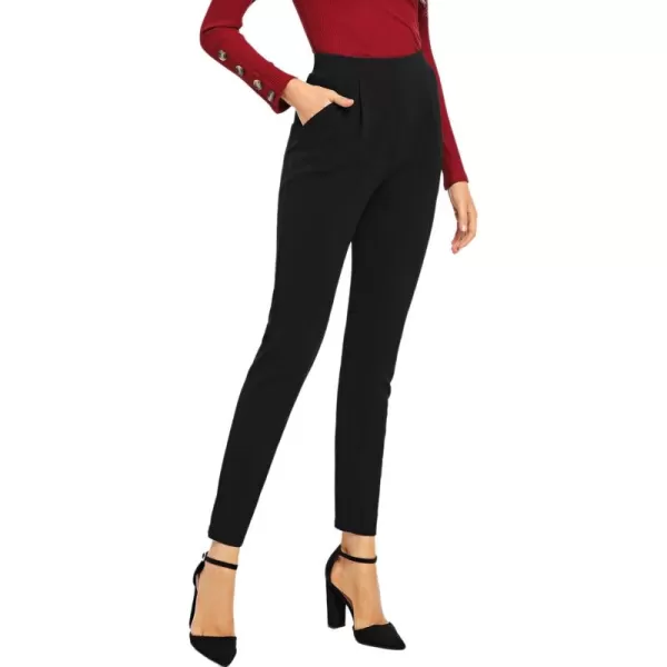 WDIRARA Women's Stretchy Plaid Print Pants Soft Skinny Regular Fashion Leggings