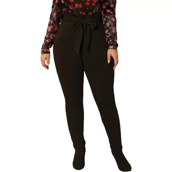 WDIRARA Women's Stretchy Plaid Print Pants Soft Skinny Regular Fashion Leggings