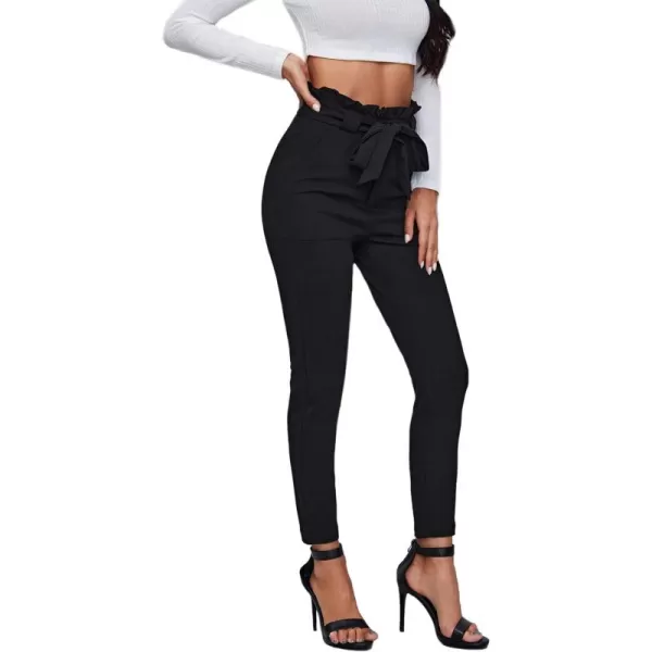 WDIRARA Women's Stretchy Plaid Print Pants Soft Skinny Regular Fashion Leggings