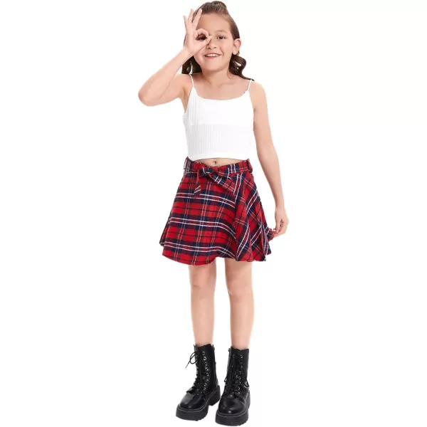 WDIRARA Girl's 2 Pack Basic Rib Knit Crop Cami Top Sleeveless Casual Top