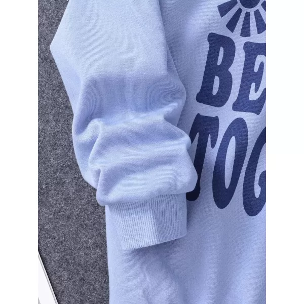 WDIRARA Girl's Cartoon Letter Graphic Print Hoodie Long Sleeve Sweatshirt Pullovers