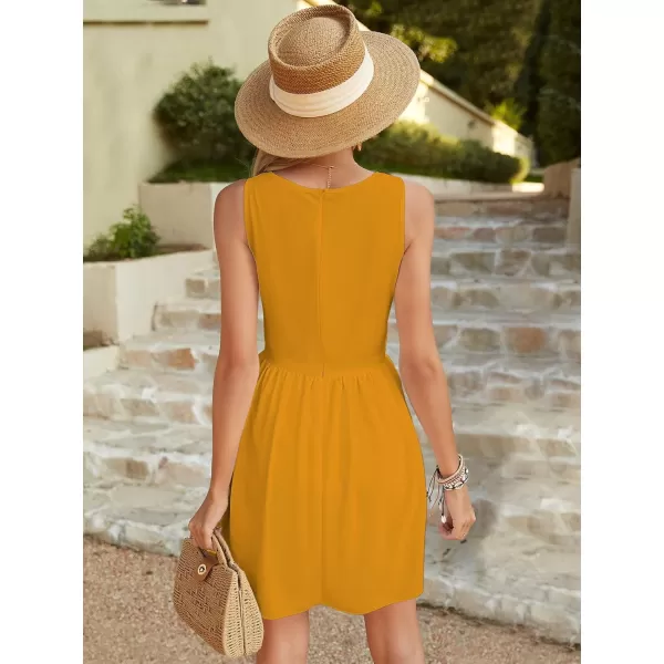 WDIRARA Women's Floral Lace Sleeveless Round Neck Ruffle Hem A Line Dress