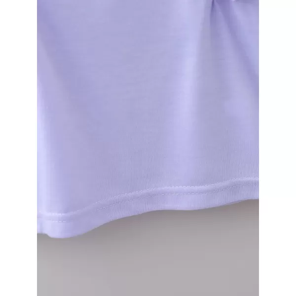 WDIRARA Women's Girls White Blouse Ruffle Cap Sleeve Plain Blank Round Neck Tie Back Summer Casual Blouses 2-7Y