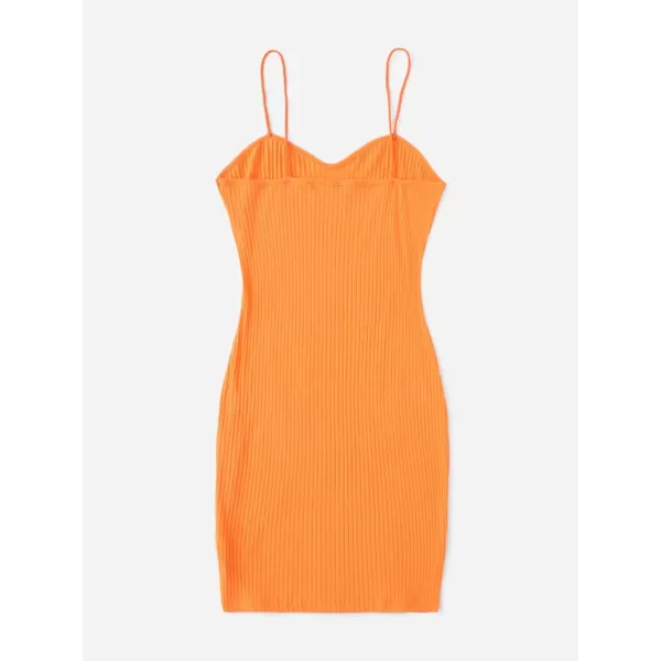 WDIRARA Women's Plus Size Split Front Sleeveless Rib Knit Bodycon Dress