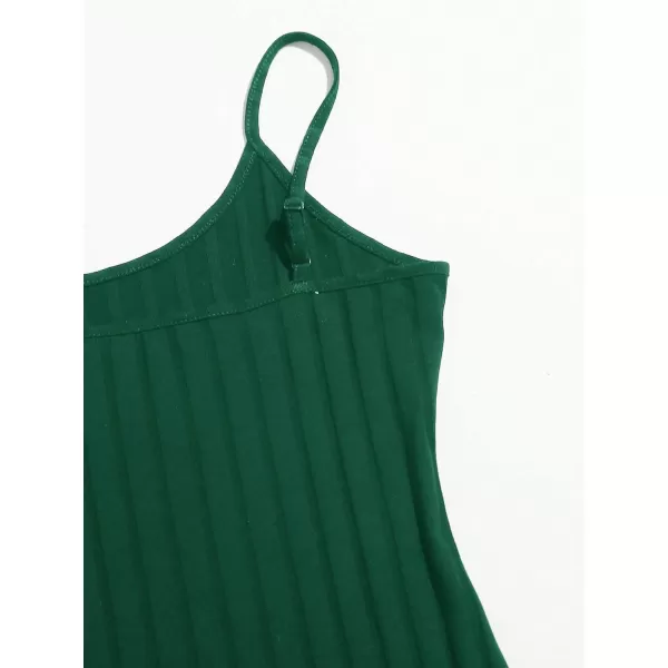 WDIRARA Women's Plus Size Split Front Sleeveless Rib Knit Bodycon Dress