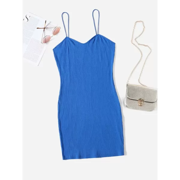 WDIRARA Women's Plus Size Split Front Sleeveless Rib Knit Bodycon Dress