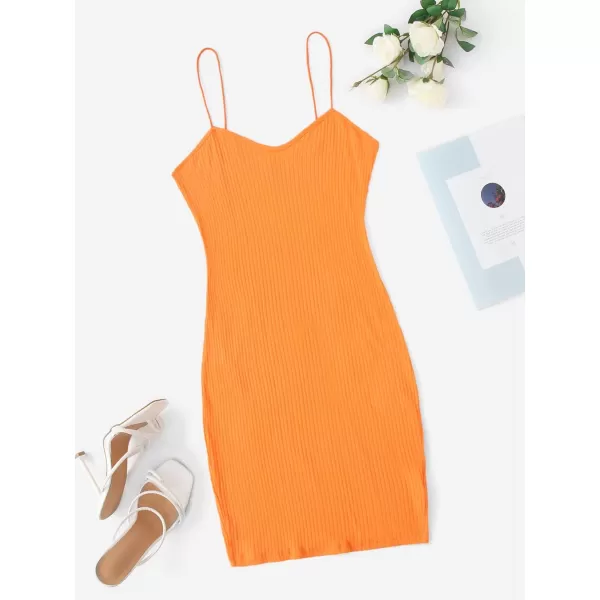 WDIRARA Women's Plus Size Split Front Sleeveless Rib Knit Bodycon Dress
