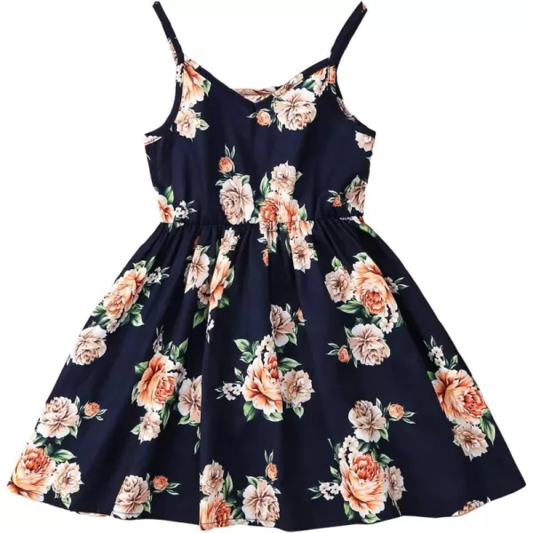 WDIRARA Toddler Girl's Striped Sleeveless Wrap Ruffle Hem High Waist Cami Dress
