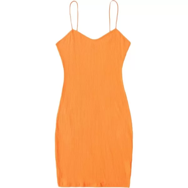 WDIRARA Women's Plus Size Split Front Sleeveless Rib Knit Bodycon Dress