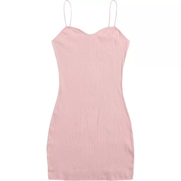 WDIRARA Women's Plus Size Split Front Sleeveless Rib Knit Bodycon Dress