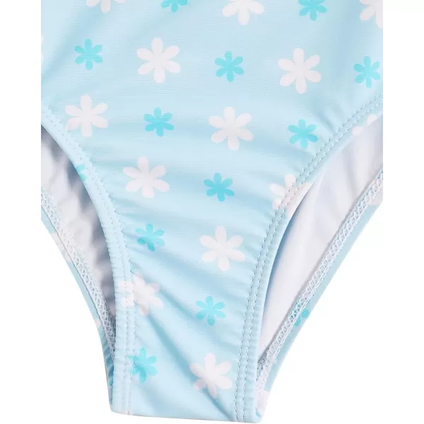 WDIRARA Girl's Cute Print Cut Out One Piece Swimsuit Tie Front Monokini