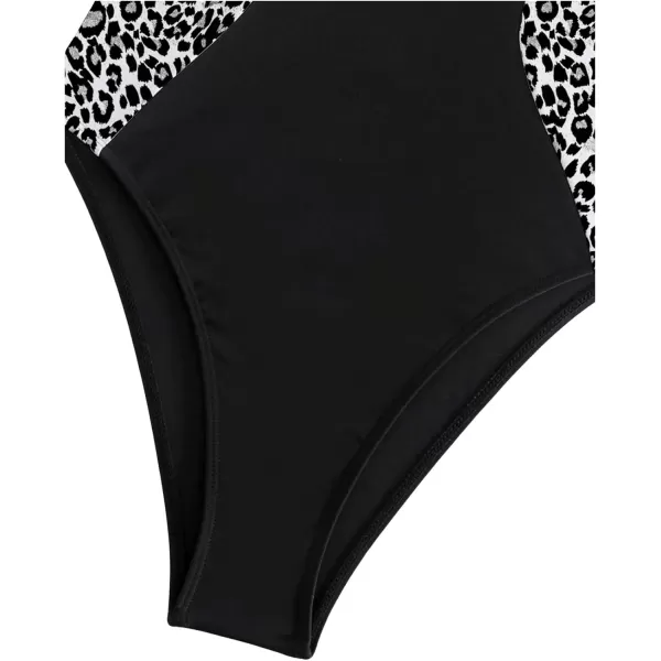 WDIRARA Women's Color Block Pearls Push Up One Piece Swimsuit Monokini Bathing Suit