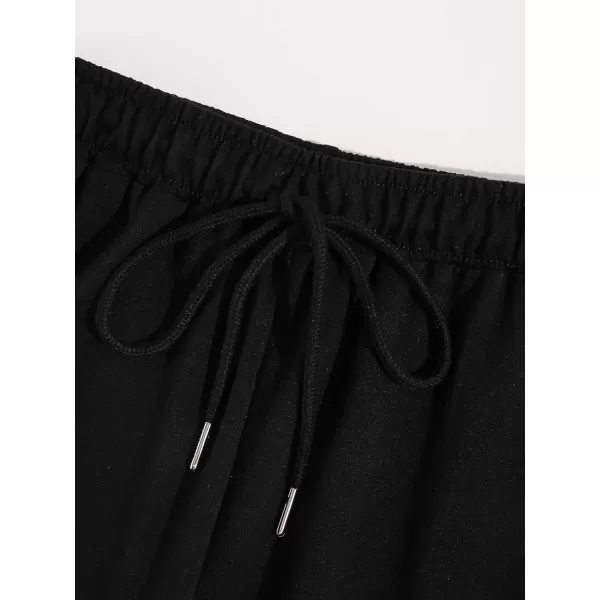 WDIRARA Women's Letter Print Drawstring Elastic High Waist Active Sweatpants Joggers Pants